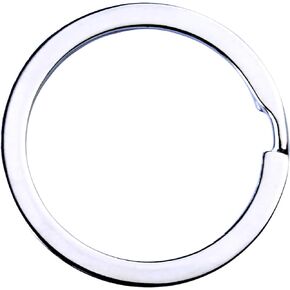 Flat Key Rings Key Chain Metal Split Ring 30pcs (Round 3/4 Inch, 1 Inch and 1.25 Inch Diameter), for Home Car Keys Organization, Nickel Plated Silver