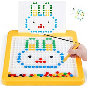 SGILE Magnetic Drawing Board, Sensory Activity - Montessori Toys 3 Year Old Toddler, Large Doodle Board for Toddler Magnetic Dot Art Travel Toys for 3 4 5 6 Year Old Boys Girls in Kuwait