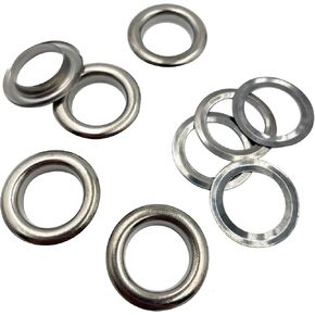 50 Sets Grommets Eyelets with Washers 14mm Hole for Leather, Tarp, Canvas (Black) PT1766