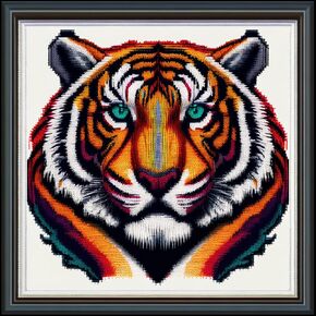 Artxfovy Stamped Cross Stitch Kits Beginners Full Range of Embroidery Starter Kits for Adults Printed Cross Stitching DIY Needlepoint Kit 11CT-Wreath Bird 17.7x17.7 inch in Kuwait