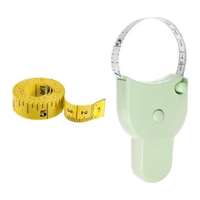 HARFINGTON Body Measure Tape 60" Green Automatic Retractable Measuring Tape with Double Scale White Soft Tape Measure for Body Measurements, Sewing, Cloth