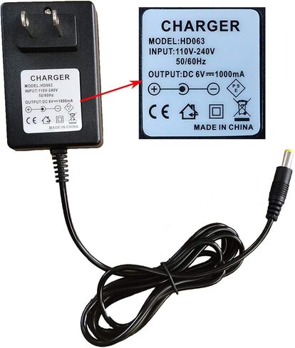 شاحن 6 فولت للأطفال أثناء ركوب الألعاب، شاحن سيارة 6 فولت لأفضل المنتجات المختارة، Kidzone Bumper BMX Hello Kitty SUV Trax Dynacraft طفل صغير رباعي ATV عجلة تعمل بالطاقة in Kuwait