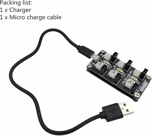 شاحن بطارية ليثيوم بوليمر GNB27 1S USB 3.8 فولت/4.35 فولت 6 قنوات 1S LiHV شاحن لشفرة ايماكس تيني هوك انداكتريكس تايني وووب اندوكتريكس FPV GNB27 موصل بطارية JST-PH 2.0 mCX mCPX in Kuwait