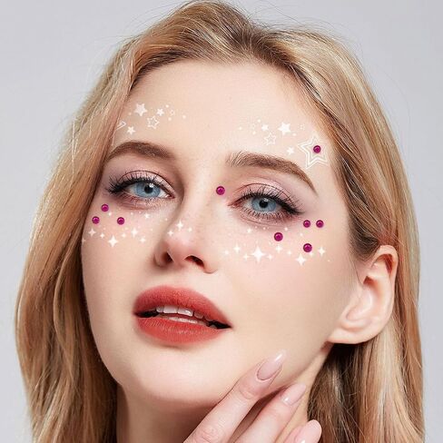 ملصقات أحجار الراين الأحجار الكريمة تصميم أحجار كريمة ذاتية اللصق للحرف اليدوية بأحجار الراين اللامعة للشعر، أحجار كريمة تلتصق على الوجه، جواهر الجسم، وشم مؤقت كريستالي 3/4/5/6 مم (أصفر ذهبي) in Kuwait