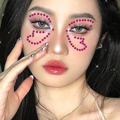 ملصقات أحجار الراين الأحجار الكريمة تصميم أحجار كريمة ذاتية اللصق للحرف اليدوية بأحجار الراين اللامعة للشعر، أحجار كريمة تلتصق على الوجه، جواهر الجسم، وشم مؤقت كريستالي 3/4/5/6 مم (أصفر ذهبي) in Kuwait