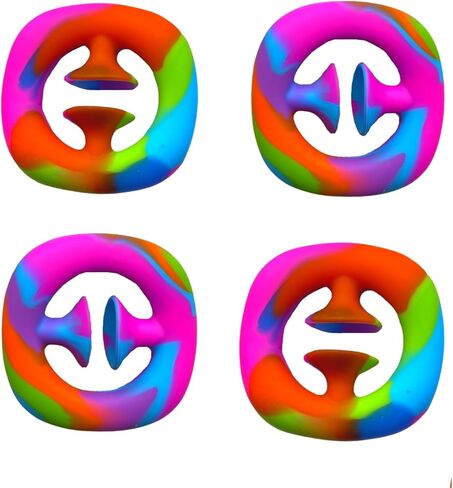 Suction Cup Fidget Toy for Kids, Adults by Fenrici, Dual Auditory, Sensory Stress Relief, Hand Grip Suction Cup for Occupational Therapy, A Great Alternative to Stress Ball, Pastel, Rainbow in Kuwait