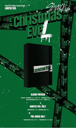 JYP Ent. STRAY KIDS - Holiday Special Single Christmas EveL [Limited ver.] Album+Pre-Order Benefit+Extra Photocards Set (JYPK1310) in Kuwait