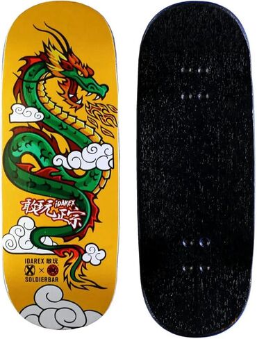 SOLDIER BAR Soldierbar 11.0 Maple Wooden Fingerboards Deck (Handmade 5-Layer Canada Maple 34mmX98mm) (Cactus) in Kuwait