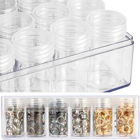 BigOtters Embroidery Diamond Storage Box, 30PCS Big Clear Plastic Bead Containers with Silicone Funnel for Jewelry Painting DIY Art Craft Rhinestones Sewing Cosmetic Nail Glitter Powder in Kuwait