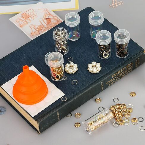 BigOtters Embroidery Diamond Storage Box, 30PCS Big Clear Plastic Bead Containers with Silicone Funnel for Jewelry Painting DIY Art Craft Rhinestones Sewing Cosmetic Nail Glitter Powder in Kuwait
