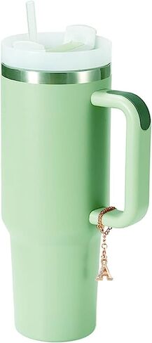 مجموعة تعليقات على شكل كوب بحروف ذهبية - اكسسوارات تعليقة على شكل حروف لكوب ستانلي (26 حرف)، معدن, معدن in Kuwait