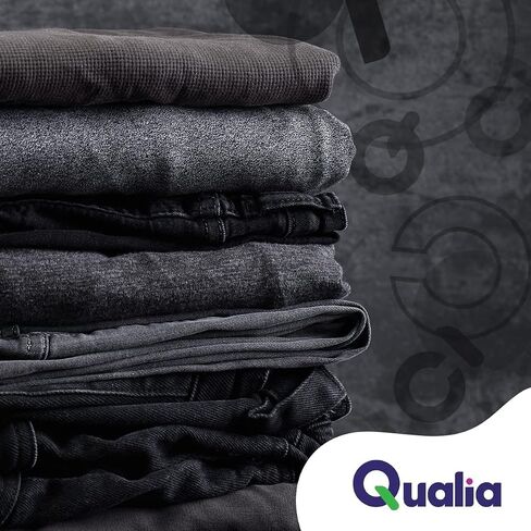 صبغة مسحوق النسيج لجميع الأغراض من Qualia - تستخدم على القطن والصوف والحرير والخشب والكتان - مثالية لصبغ التعادل والحرف اليدوية الأخرى (عبوة واحدة، أسود) in Kuwait