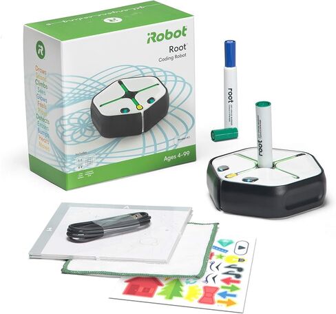 Root rt1 iRobot Coding Robot: لعبة STEM/STEAM قابلة للبرمجة، اللعب الإبداعي من خلال الفن والموسيقى والرموز، تنشيط الصوت + iRobot® Root™ Adventure Pack: البرمجة في الفضاء الخارجي المتوافقة مع Root® rt0 & rt1 in Kuwait