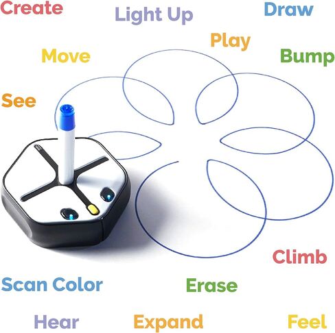 Root rt1 iRobot Coding Robot: لعبة STEM/STEAM قابلة للبرمجة، اللعب الإبداعي من خلال الفن والموسيقى والرموز، تنشيط الصوت + iRobot® Root™ Adventure Pack: البرمجة في الفضاء الخارجي المتوافقة مع Root® rt0 & rt1 in Kuwait