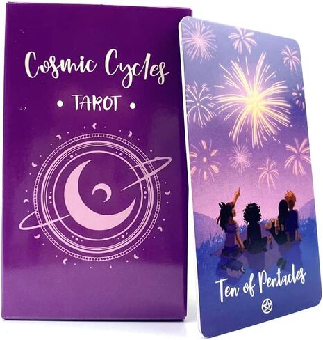 لعبة كوميك سايكلز من مرديشيشا - سطح تاروت عصري بشخصيات ذات صلة، 78 بطاقة تاروت في اصدار الجيب (الحجم: 4.06 انش × 2.36 انش / 103 ملم × 60 ملم) in Kuwait