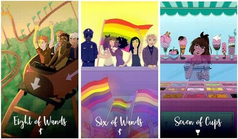 لعبة كوميك سايكلز من مرديشيشا - سطح تاروت عصري بشخصيات ذات صلة، 78 بطاقة تاروت في اصدار الجيب (الحجم: 4.06 انش × 2.36 انش / 103 ملم × 60 ملم) in Kuwait