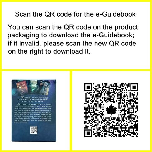HOHAJIU A 64 إصدار جيب لبطاقات أوراكل لحلم الشامان مع دليل إلكتروني - بطاقات التارو للمبتدئين - مجموعة أوراكل مع المعاني عليها in Kuwait