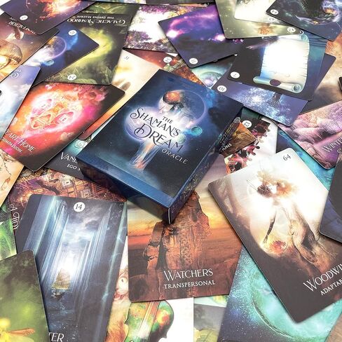 HOHAJIU A 64 إصدار جيب لبطاقات أوراكل لحلم الشامان مع دليل إلكتروني - بطاقات التارو للمبتدئين - مجموعة أوراكل مع المعاني عليها in Kuwait