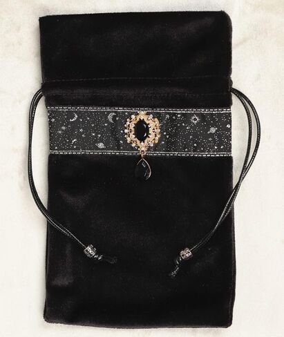 Milky Way Galaxy Tarot Cards Fabric Bag - 5 x 8 Inch Jewelry & Dice Pouch, Dungeons and Dragons Accessories, Runes & Jewelry Travel & Gift Bag (Green) in Kuwait