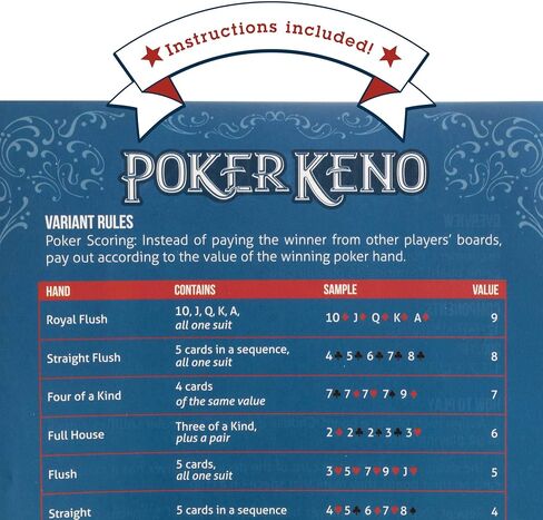 مجموعة ألعاب Brybelly Poker Keno مع بطاقات ورقائق - هدية ليلية للوحة ألعاب الكازينو العائلية للبالغين تتضمن مجموعة من أوراق اللعب، و12 لوحة، و200 شريحة بنغو in Saudi Arabia