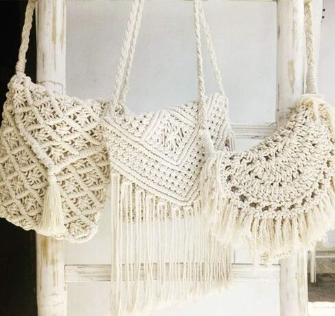 حبل مكرامية 2 مم × 722 قدم، حبال مكرامية باللون البيج، حبل من القطن الطبيعي، 3 جدائل من القطن الملتوي، بكرة حبل للتعليق على الحائط، مشاريع الحياكة اليدوية in Kuwait