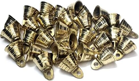 PARIJAT HANDICRAFT Lot 25 Brass Bells 1.13" H Vintage Style India Craft Decorative Camel Sheep Horse in Saudi Arabia