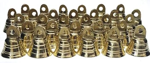 PARIJAT HANDICRAFT Lot 25 Brass Bells 1.13" H Vintage Style India Craft Decorative Camel Sheep Horse in Saudi Arabia