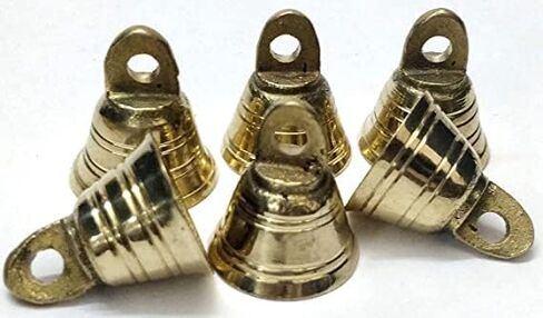 PARIJAT HANDICRAFT Lot 25 Brass Bells 1.13" H Vintage Style India Craft Decorative Camel Sheep Horse in Saudi Arabia