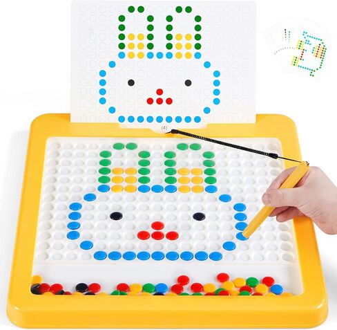 SGILE Magnetic Drawing Board, Sensory Activity - Montessori Toys 3 Year Old Toddler, Large Doodle Board for Toddler Magnetic Dot Art Travel Toys for 3 4 5 6 Year Old Boys Girls in Kuwait