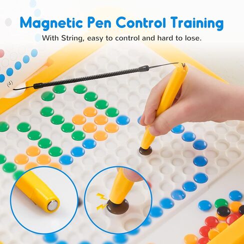 SGILE Magnetic Drawing Board, Sensory Activity - Montessori Toys 3 Year Old Toddler, Large Doodle Board for Toddler Magnetic Dot Art Travel Toys for 3 4 5 6 Year Old Boys Girls in Kuwait