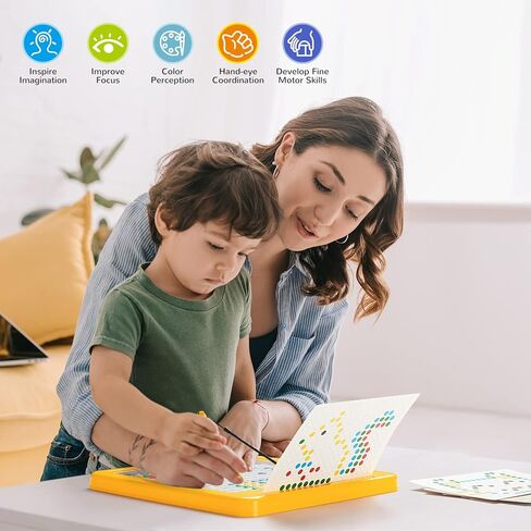 SGILE Magnetic Drawing Board, Sensory Activity - Montessori Toys 3 Year Old Toddler, Large Doodle Board for Toddler Magnetic Dot Art Travel Toys for 3 4 5 6 Year Old Boys Girls in Kuwait