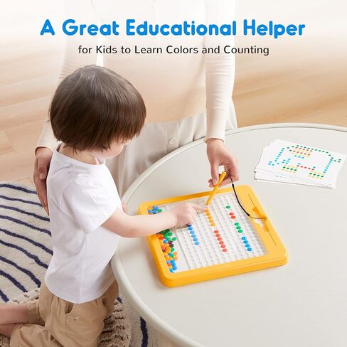 SGILE Magnetic Drawing Board, Sensory Activity - Montessori Toys 3 Year Old Toddler, Large Doodle Board for Toddler Magnetic Dot Art Travel Toys for 3 4 5 6 Year Old Boys Girls in Kuwait