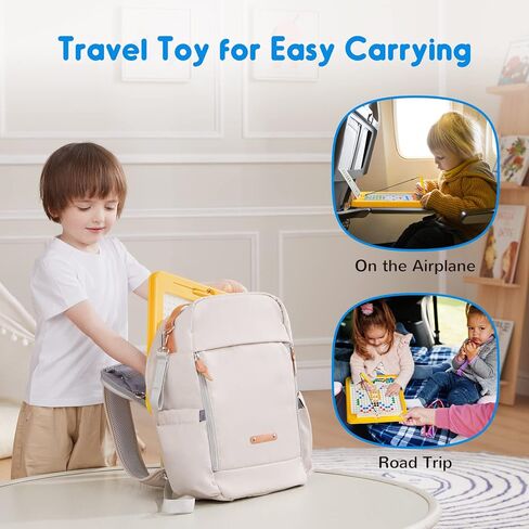 SGILE Magnetic Drawing Board, Sensory Activity - Montessori Toys 3 Year Old Toddler, Large Doodle Board for Toddler Magnetic Dot Art Travel Toys for 3 4 5 6 Year Old Boys Girls in Kuwait