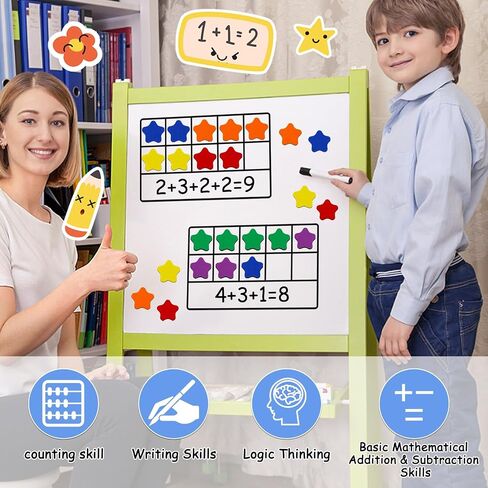 LOOIKOOS Magnetic Ten-Frame Set,Math Manipulative Games for Elementary Classroom & Kindergarten,Early Education Math Enlightenment Toys, Math Aids Accessories Supplies for Classroom in Kuwait