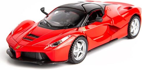 1/32 Ferrari Race Model Car and LaFerrari Toy Car, Pull Back Vehicle Alloy Diecast Model, Openable Doors, Collectible Gift Cars for Kids Ages 3-8 (Red) in Kuwait