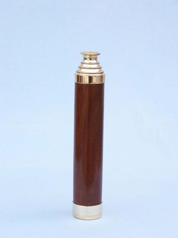 Hampton Nautical 3xglass-101 Deluxe Class Solid Brass-Wood Admiral's Spyglass Telescope 25" w/Rosewood Box-Nautical Decor in Saudi Arabia