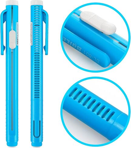 Retractable Mechanical Eraser Pen, Pen-Style Erasers Assorted Color, 4 Pack in Kuwait