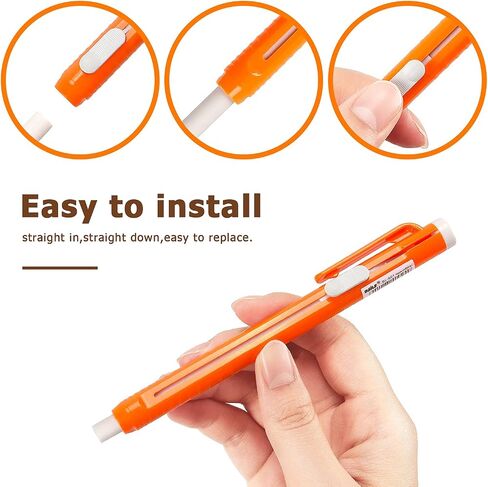 Retractable Mechanical Eraser Pen, Pen-Style Erasers Assorted Color, 4 Pack in Kuwait