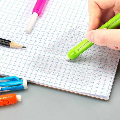 Retractable Mechanical Eraser Pen, Pen-Style Erasers Assorted Color, 4 Pack in Kuwait