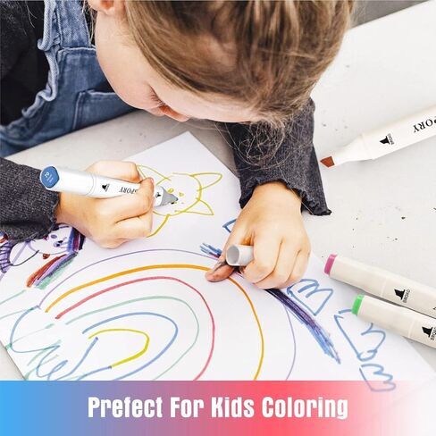 120 قطعة من أقلام تحديد الكحول من KINSPORY - أقلام رسم فنية لتلوين الرأس المزدوج مع حقيبة ألومنيوم متينة للبالغين والأطفال in Kuwait