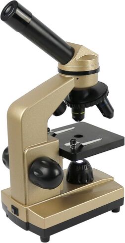 Click N' Play Microscope for Kids 3 Magnification Levels 40x 100x 400x Includes Slides Science Experiments & Accessories Portable Student Metal Microscope 52 pc set in Kuwait