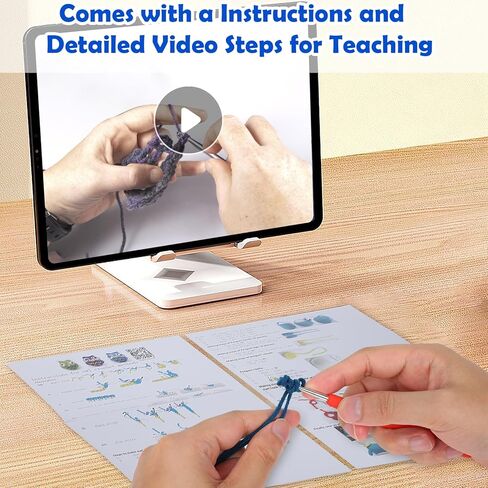 BicycleStore Crochet Kit for Beginners, 3PCS Crochet Starter Kit with Instructions and Video Tutorials Cute Animals DIY Craft Knitting Kits with Yarn, Hook, Needles, Keychain for Adults and Kid in Kuwait