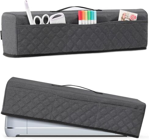 غطاء غبار BAGSPRITE متوافق مع Cricut Maker، Maker 3، Explore Air 2، Explore 3، غطاء Cricut مع 3 جيوب لملحقات Cricut (رمادي) in Kuwait