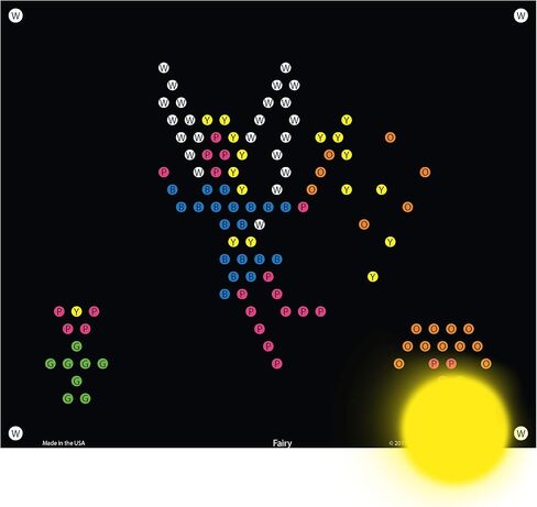 قوالب إعادة تعبئة الحكاية الخيالية من IllumiPeg للعبة Basic Fun Lite Brite Ultimate الكلاسيكية (10 أوراق، 7x8) in Kuwait