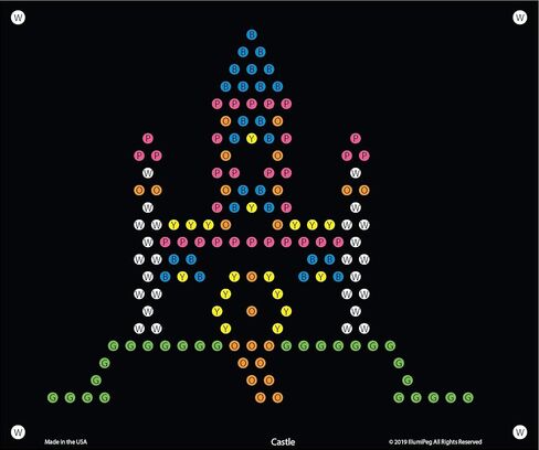 قوالب إعادة تعبئة الحكاية الخيالية من IllumiPeg للعبة Basic Fun Lite Brite Ultimate الكلاسيكية (10 أوراق، 7x8) in Kuwait