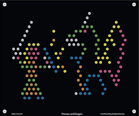 قوالب إعادة تعبئة الحكاية الخيالية من IllumiPeg للعبة Basic Fun Lite Brite Ultimate الكلاسيكية (10 أوراق، 7x8) in Kuwait