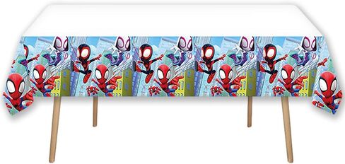 لوازم حفلات أعياد الميلاد Spidey and His Amazing Friends ، 20 طبقا 20 ورقة مناديل 1 مفرش طاولة مثالي لزينة الحفلات ذات طابع سبايدرمان in Saudi Arabia