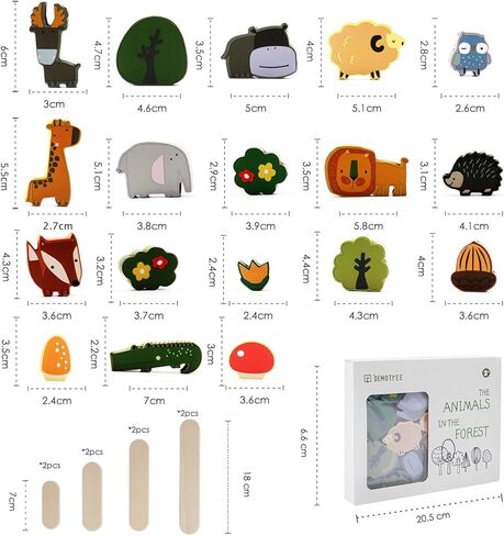ألعاب التراص الخشبية للأطفال الصغار من أفينلاند، ألعاب حسية للحيوانات للأطفال، مكعبات موازنة التراص، مكعبات بناء مونتيسوري للأطفال في مرحلة ما قبل المدرسة، لعبة التوازن التعليمي للأطفال الوالدين والطفل in Kuwait
