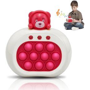 Pop Fidget Kids Games Toys, Fast Push Game,Handheld Game for Kids 3+, Quick Push Game, Bubble Stress Pop Light Up Game, Autism Sensory Toys Mini Games, Birthday Gifts for Kinds -Blue