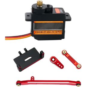 12g Metal Gear Analog Servo Fit for Axial SCX24 Upgrade Parts, Steering Servo with Servo Mount Bracket and Arm and Steering Link for RC Car Boat Model Parts in Saudi Arabia